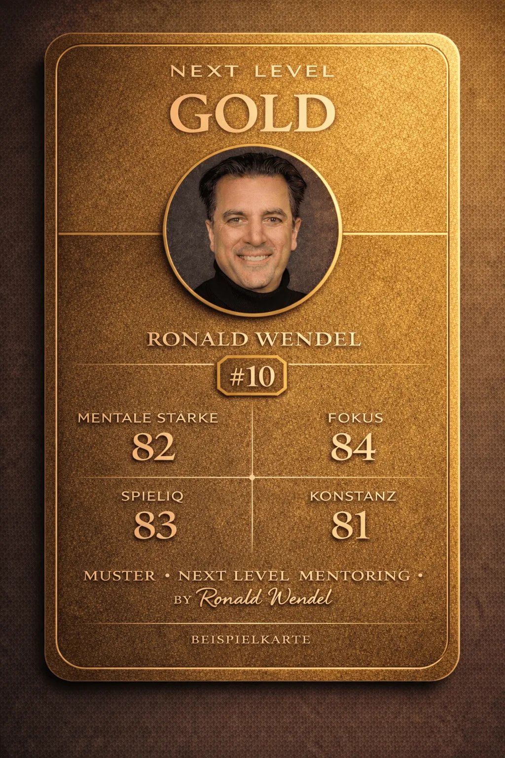 Gold Player Card